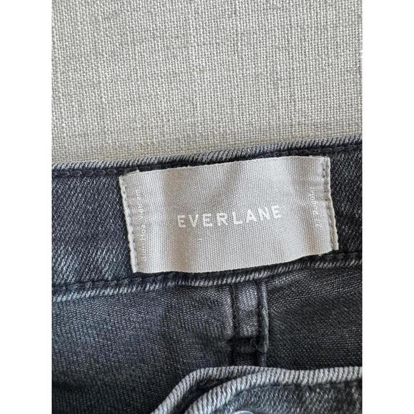 Everlane High Rise Kick Crop Jeans Washed Black Size 27 - Picture 4 of 5